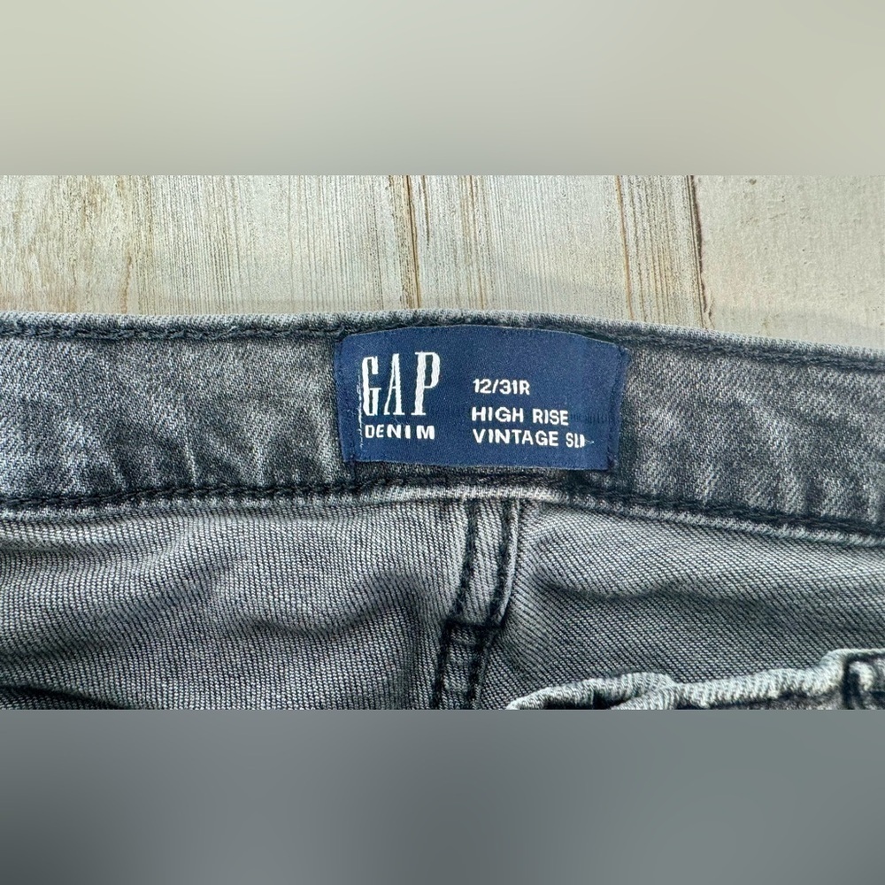 Gap High Mid Rise Vintage Slim Women Black Jeans - Size 12/31R (32x26.5) - Picture 4 of 11
